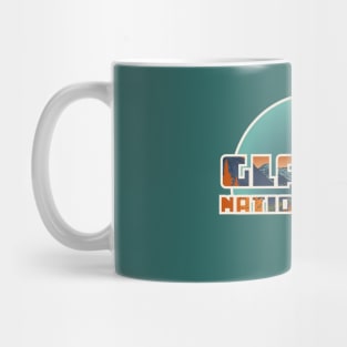 Glacier National Park Retro Art Mug